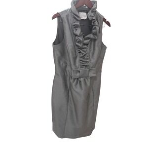 Alfred Sung D461 Gray Ruffle Neck Bow Cocktail Dress Mens Size 18 Quarry